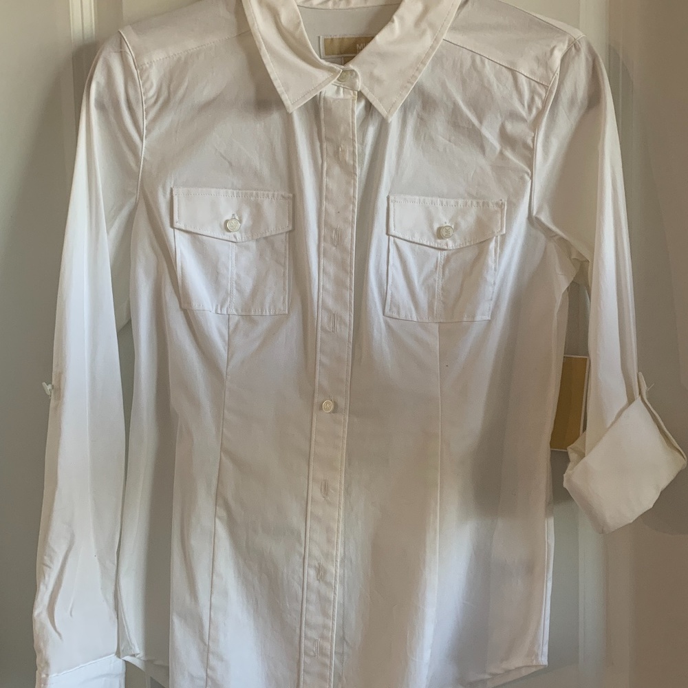 NWT MICHAEL KORS Tailored White (Suit) Shirt (4)